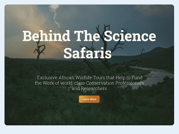 Cover image for Behind The Science Safaris