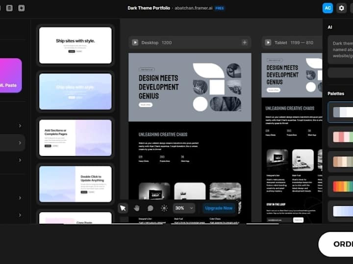 Cover image for Figma and Framer website, landing page, app