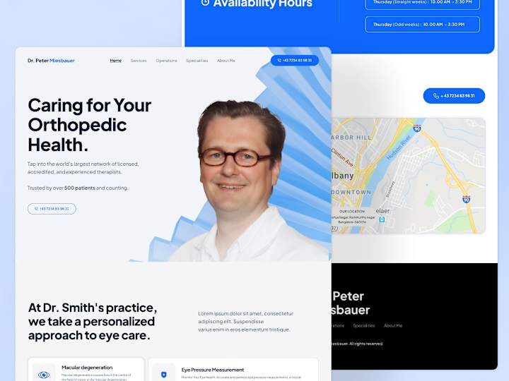 Cover image for Specialist Ophthalmologist's Landing Page Design on Behance