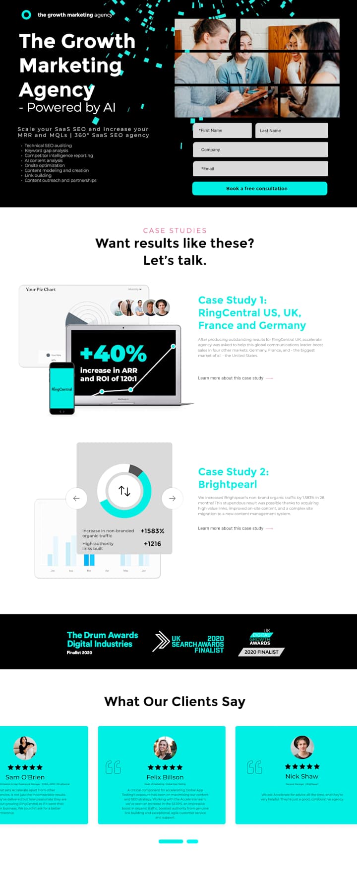 Cover image for Next-Generation Growth: Redesigning a Marketing Agency Webpage