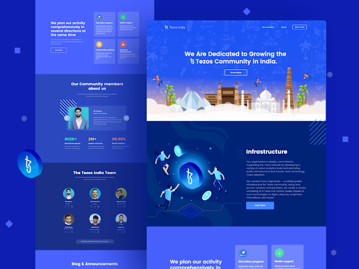 Cover image for Tezos india Webdesign