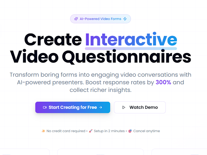 Cover image for VideoForm AI - Interactive Video Questionnaires