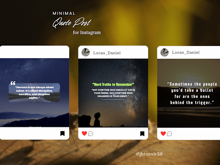 Cover image for 5 Instagram Quote Design – 3 Custom Posts