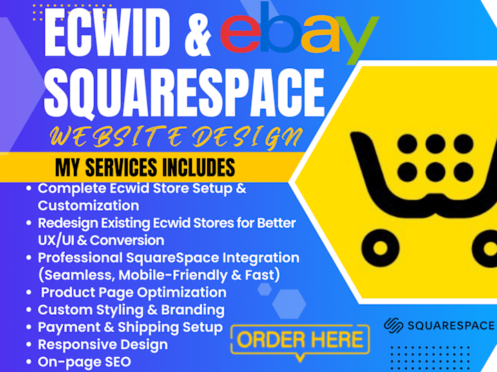 Cover image for I will do Ecwid SquareSpace design/redesign ecwid website revamp