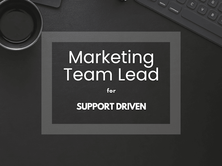 Cover image for Marketing Team Lead | Support Driven