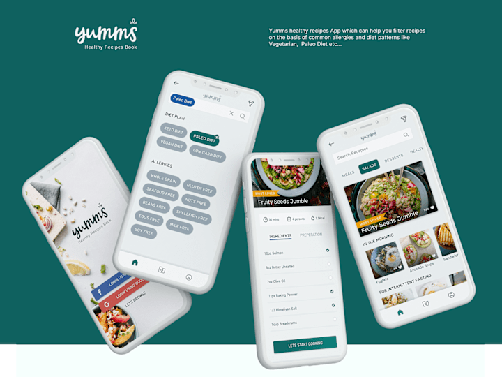 Cover image for Yumms Mobile App UX UI Design