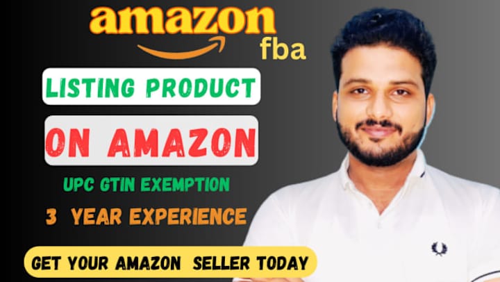 Cover image for I will set up amazon account product listing