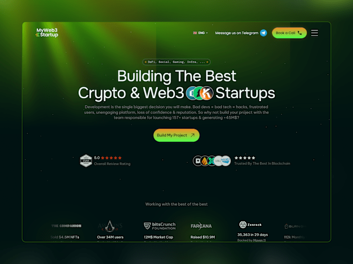 Cover image for My Web3 Start-up Website Design and Development