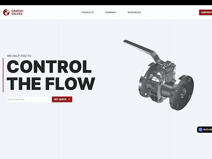 Cover image for Ganesh Valves - Website