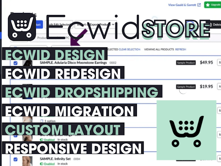 Cover image for I will design or redesign your Ecwid store dropshipping website