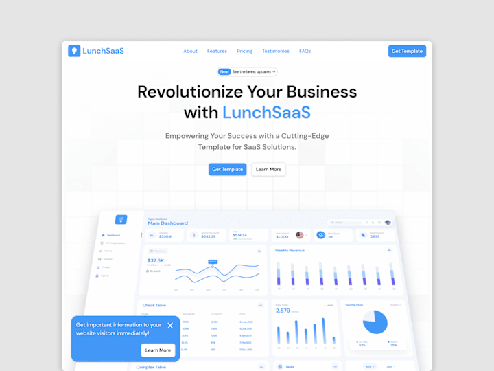 Cover image for LunchSaaS - SaaS Landing Page