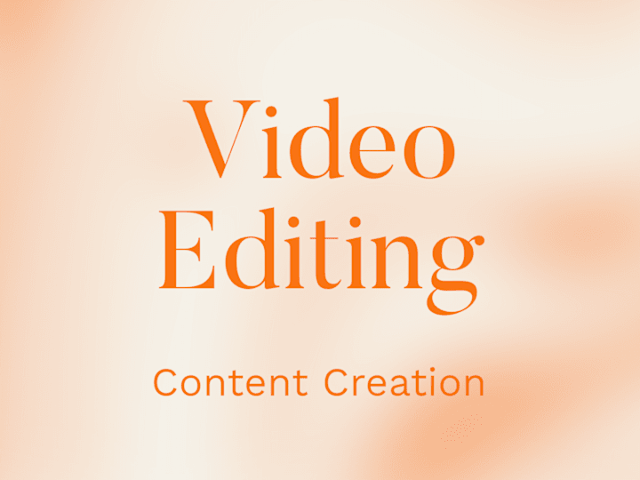 Cover image for Video Editing