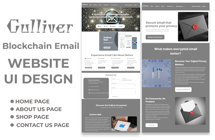 Cover image for BLOCKCHAIN EMAIL WEBSITE UI DESIGN