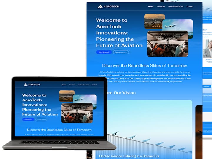 Cover image for Aerotech Landing Page (UI/UX Design)