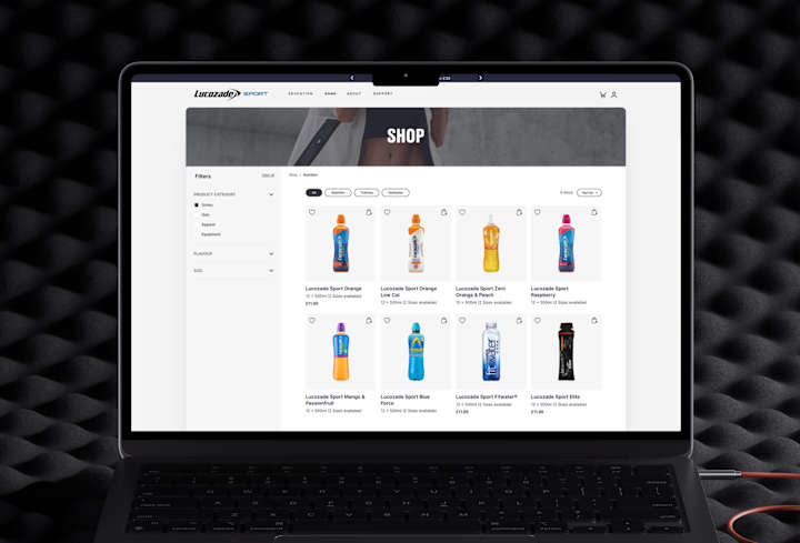 Cover image for Lucozade Sport | Website Redesign