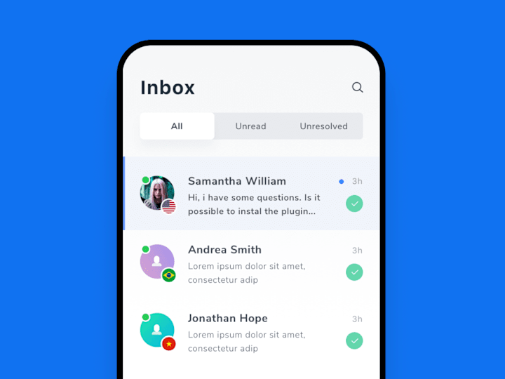 Cover image for Crisp - Clean Design for Customer Messaging App