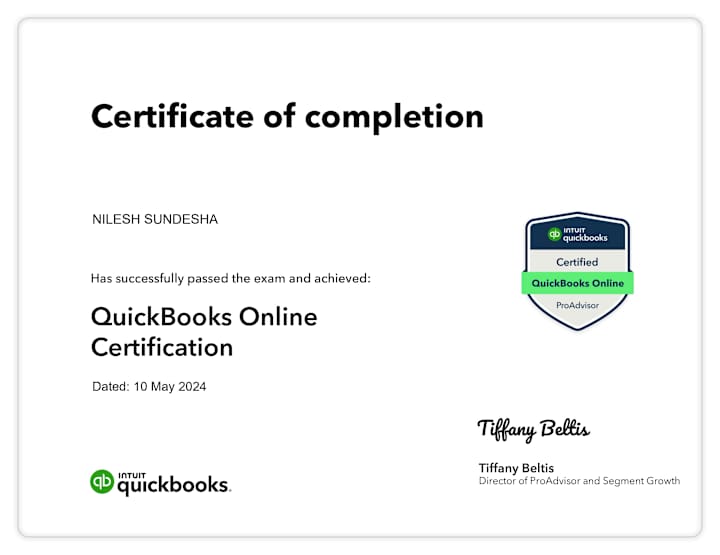 Cover image for Quickbooks Pro Advisor Certificate