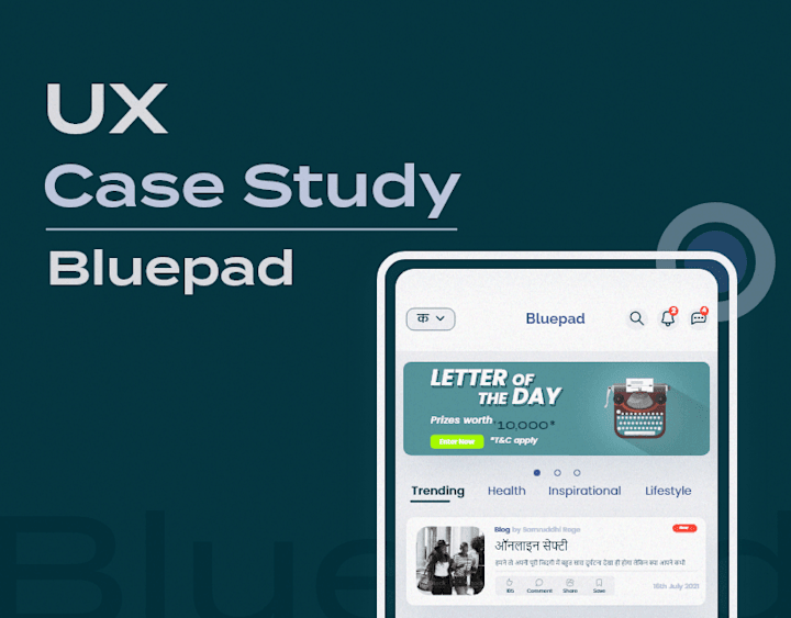 Cover image for UX Case Study - Bluepad