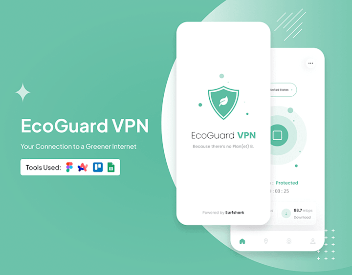 Cover image for EcoGuard VPN App UI/UX Design & Casy Study