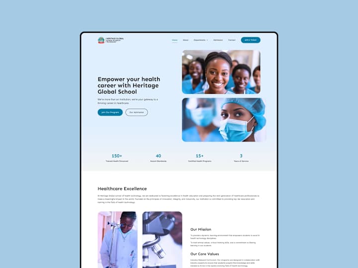 Cover image for Heritage Global School Website Redesign