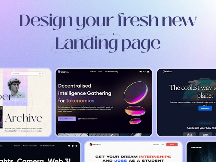 Cover image for Design a Landing page for your brand that drives up engagement