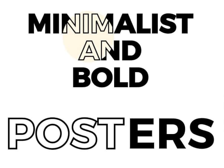 Cover image for Bold and minimal Poster Design