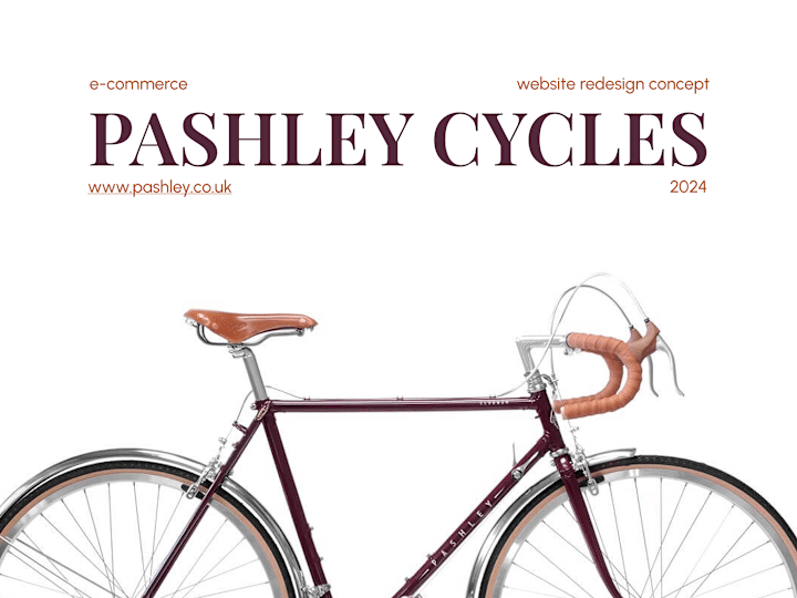 Cover image for Website redesign concept | Pashley cycles :: Behance