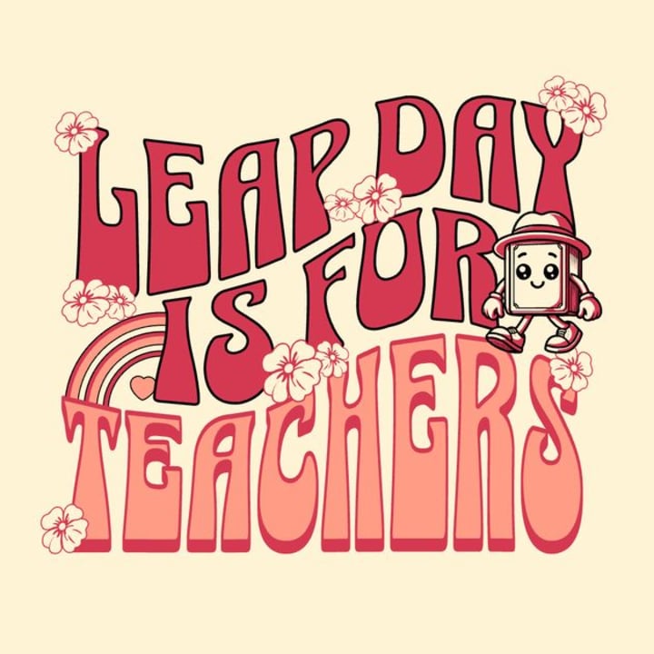 Cover image for Leap Day Is For Teachers Tshirt design template T-Shirt Design …