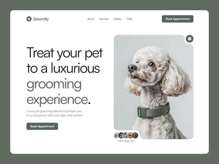 Cover image for Groomify - Pet Grooming Framer Template