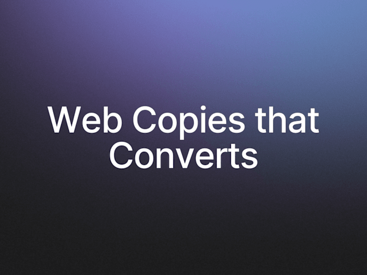 Cover image for Strategic Web Copies/Landing Page Writing to Drive Conversions