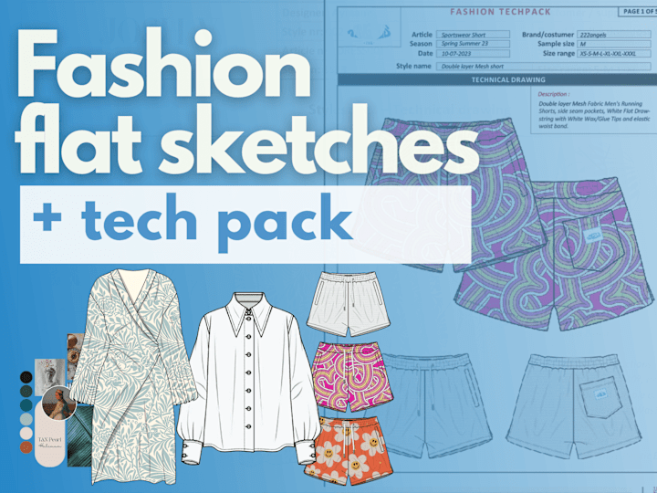 Cover image for Fashion Technical Drawing & Tech pack design