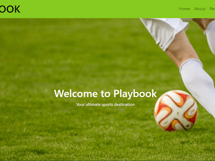 Cover image for Football website using HTML, CSS , Javascript , React and GSAP