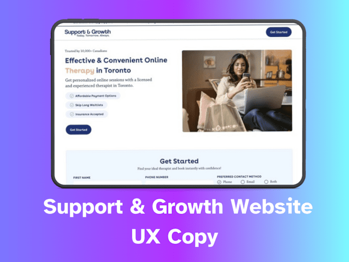 Cover image for Support and growth UX copy