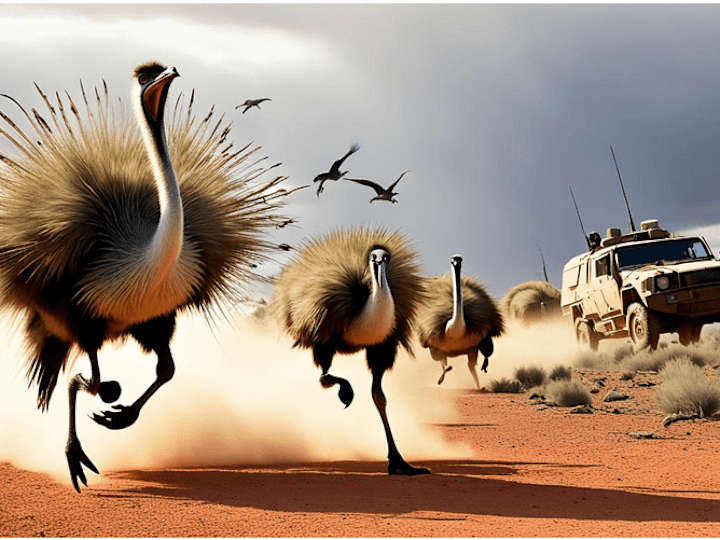 Cover image for The Great Emu War: Australia's Battle with Birds