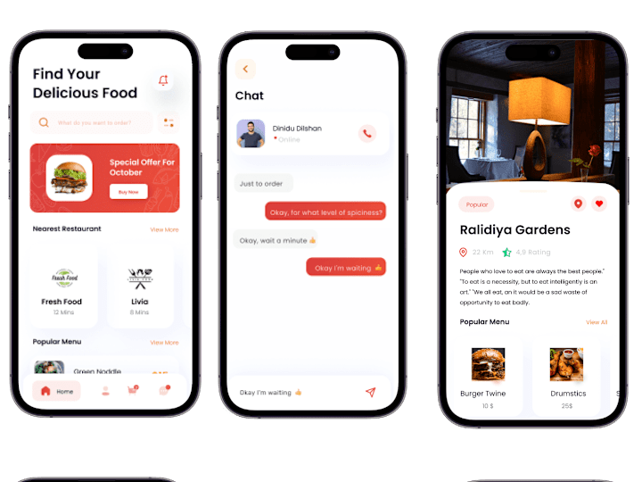 Cover image for Food Cafe Mobile App Design