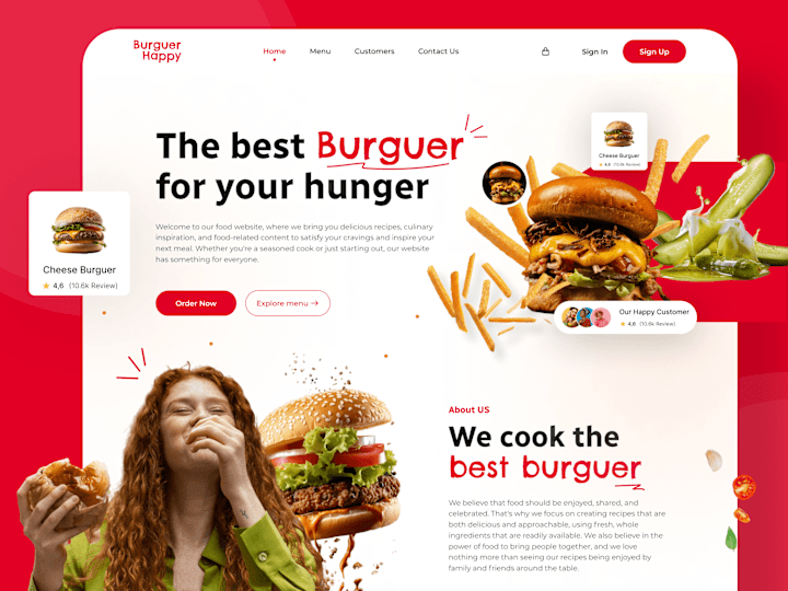 Cover image for Landing Page Design Delivery Food