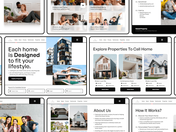 Cover image for Rated Property Real Estate Web Design & Prototype