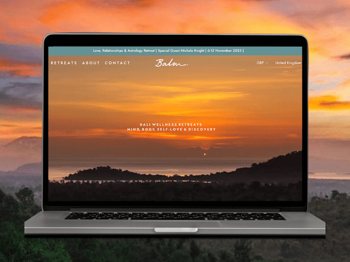 Cover image for Website Design: Balm Retreats