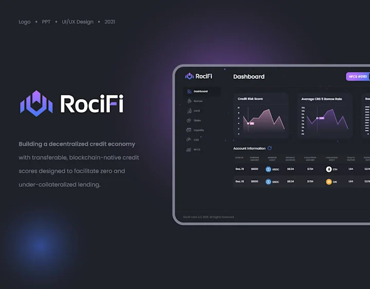 Cover image for RociFi - Logo, PPT and UI/UX Design