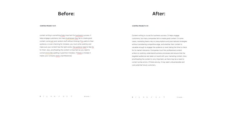 Cover image for Content Editing/Writing Project – Before & After Example.