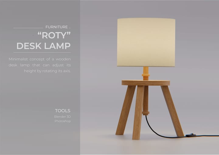 Cover image for ROTY | Desk Lamp - 3D Model & Render