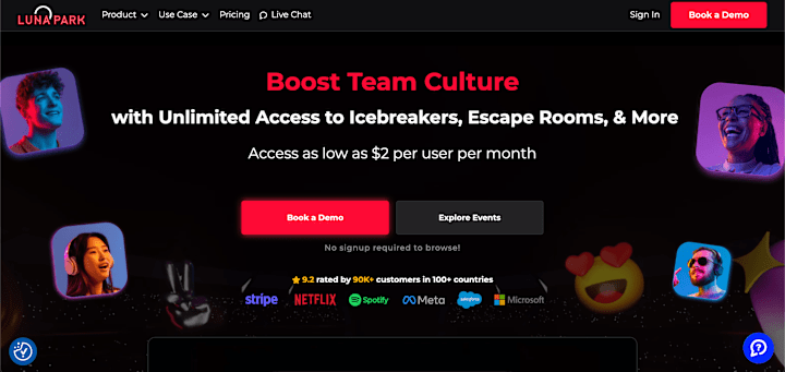 Cover image for Luna Park – Virtual Team Building Platform