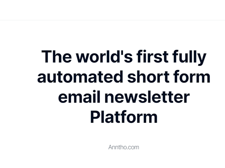 Cover image for Short Form Daily Emails Newsletter Platform