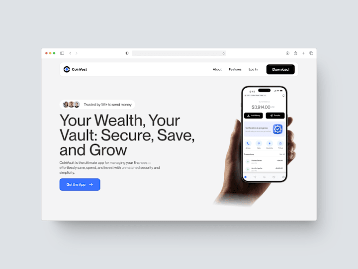 Cover image for Development of Coinvest Fintech App