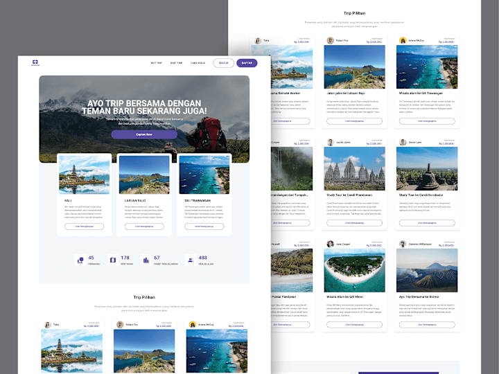 Cover image for UI UX Web App Travel Design 