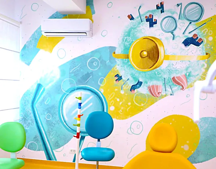 Cover image for Dr. Leahu Dental Clinic illustrative branding and decor