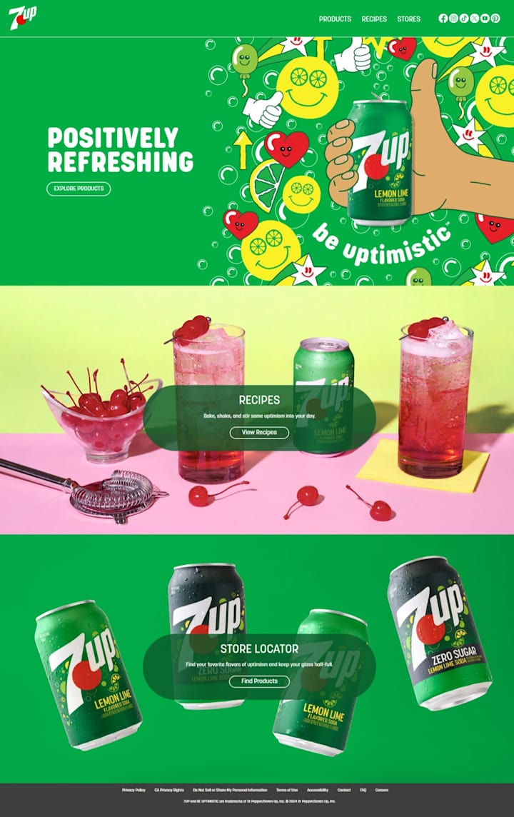 Cover image for 7 Up Interactive Website