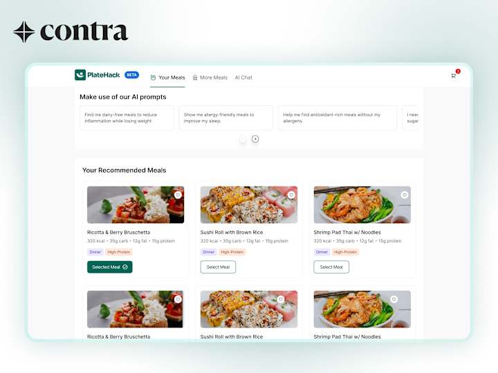 Cover image for PlateHack Meal Recommendation Engine