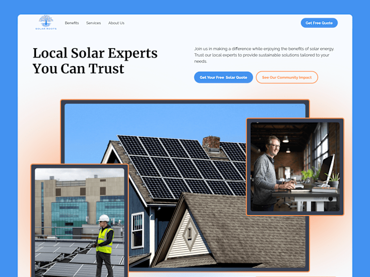 Cover image for Solar Roots 🌱 | Local Solar Company Website Design