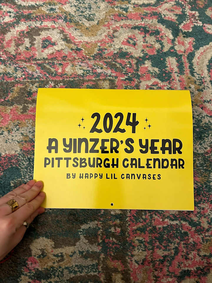 Cover image for "A Yinzer's Year" 2024 Pittsburgh Calendar Design